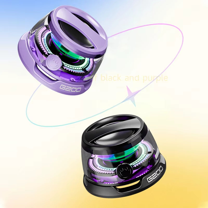 G200 Bluetooth Magnetic Speaker Portable Pocket Mini Light-Emitting Speakers Phone Stand Speakers Room Decorations Birthday Gift
