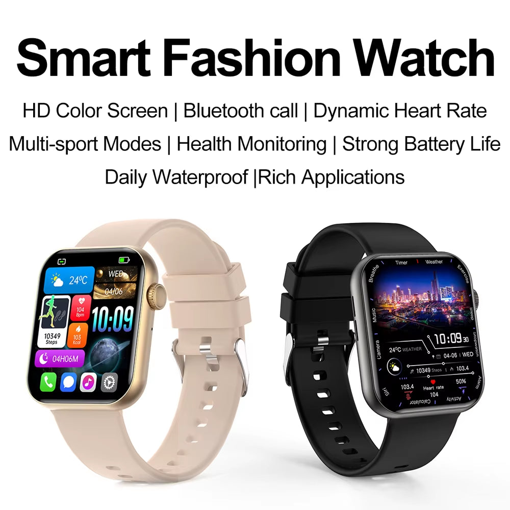 New Smart Watch for Women Full Touch Screen Bluetooth Call Waterproof Watches Sport Fitness Tracker Smartwatch Lady Reloj Mujer