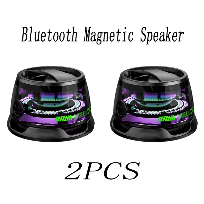 G200 Bluetooth Magnetic Speaker Portable Pocket Mini Light-Emitting Speakers Phone Stand Speakers Room Decorations Birthday Gift