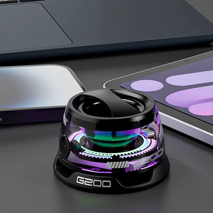 G200 Bluetooth Magnetic Speaker Portable Pocket Mini Light-Emitting Speakers Phone Stand Speakers Room Decorations Birthday Gift